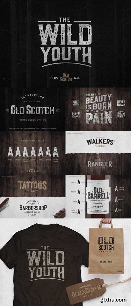 CM - Old Scotch Typeface - 7 Styles 718924