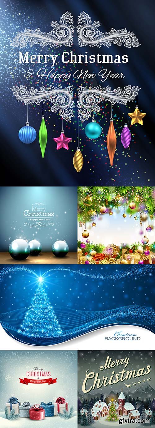 New year's backgrounds in vector - 8