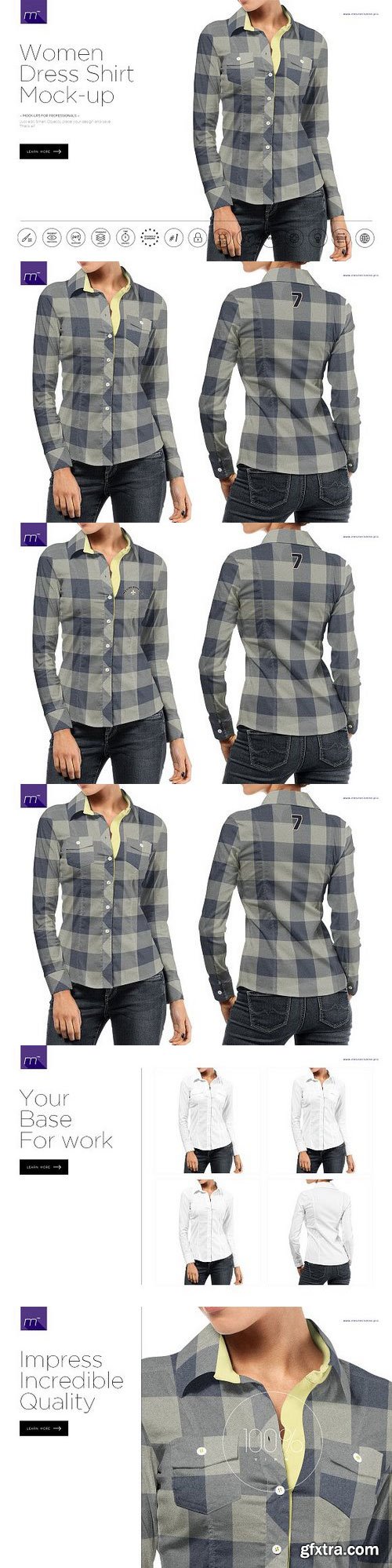 CM - Women Dress Shirt Mock-up 1093951