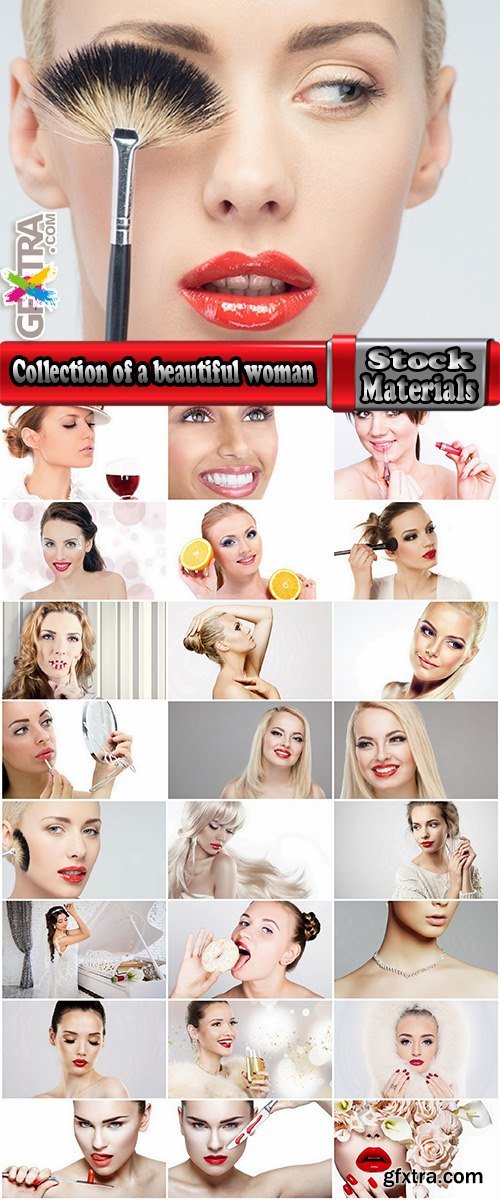 Collection of a beautiful woman with make-up girl lips 25 HQ Jpeg