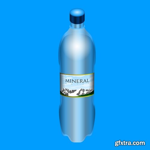 Collection of logo mineral water purity 25 EPS