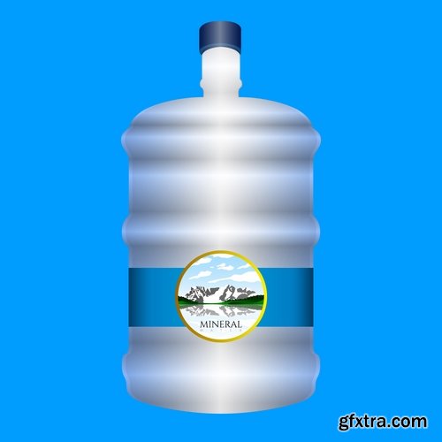 Collection of logo mineral water purity 25 EPS