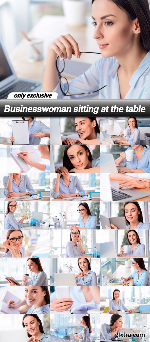 Businesswoman sitting at the table - 25 UHQ JPEG