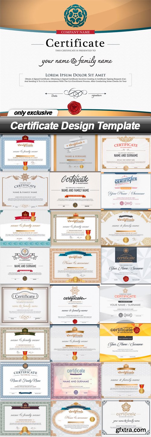 Certificate Design Template - 25 EPS