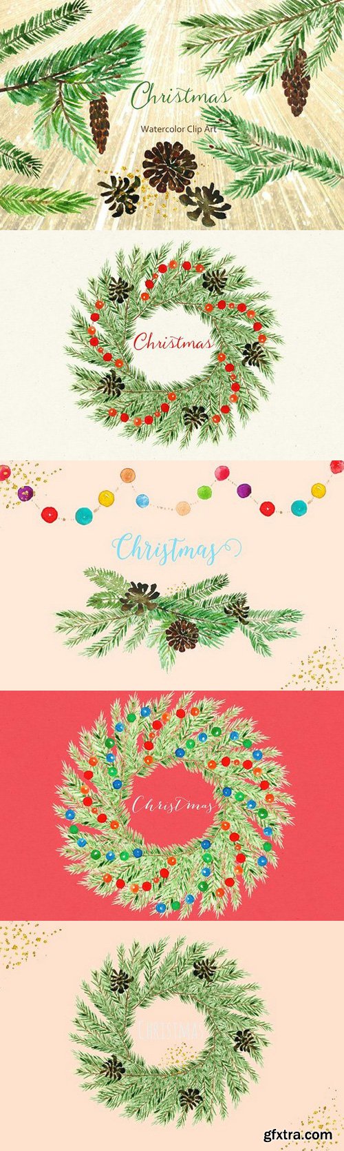 CM - Winter Christmas Watercolor Clipart 415389