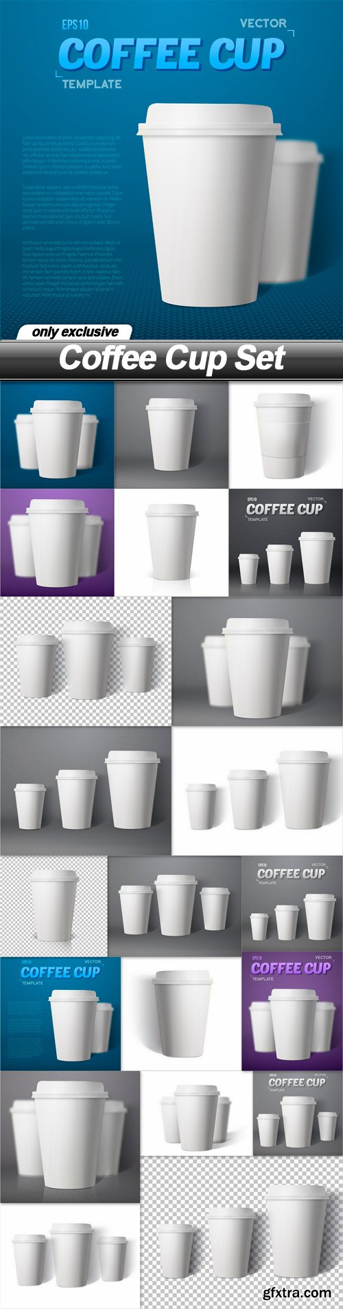 Coffee Cup Set - 21 EPS