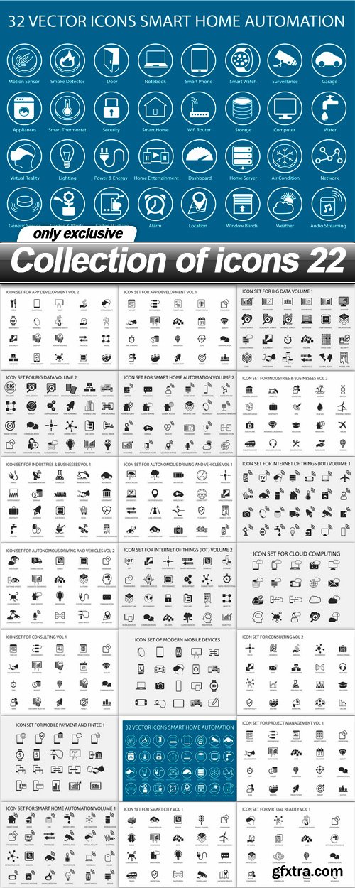 Collection of icons 22 - 21 EPS