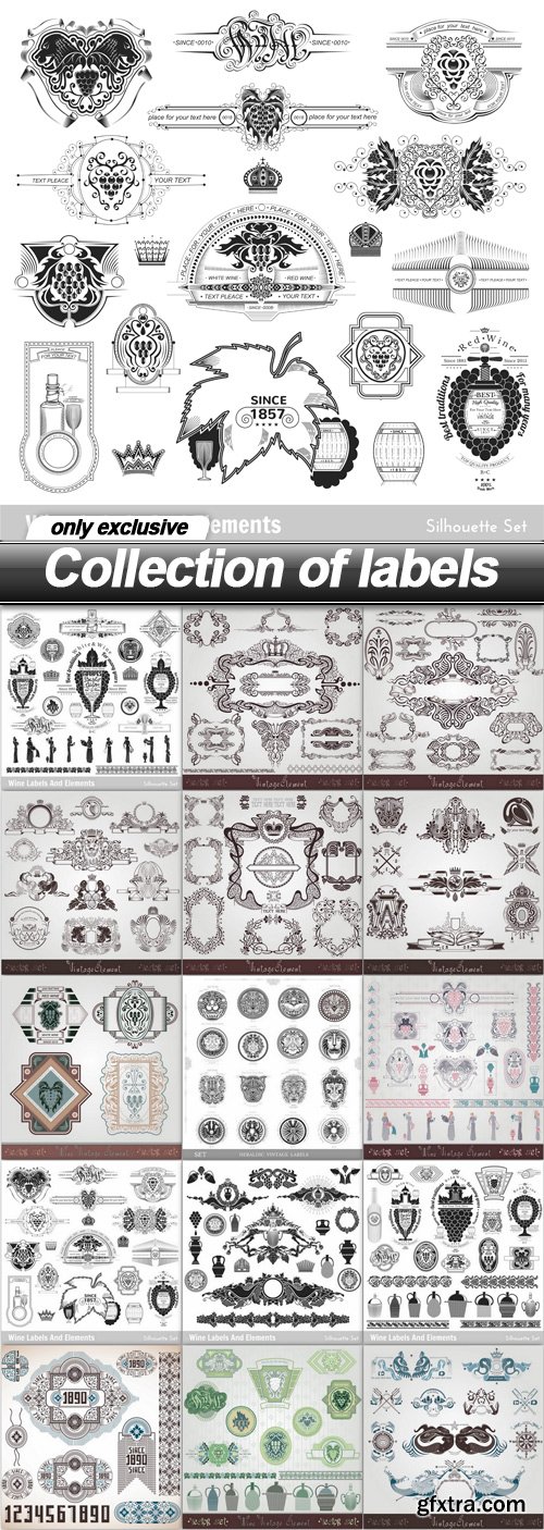 Collection of labels - 15 EPS