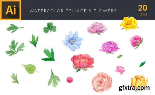 Gorgeous Watercolor Collection + 29 Fantastic Fonts