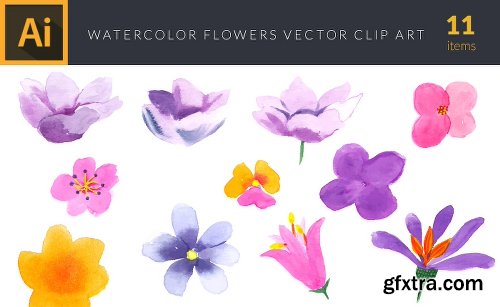 Gorgeous Watercolor Collection + 29 Fantastic Fonts