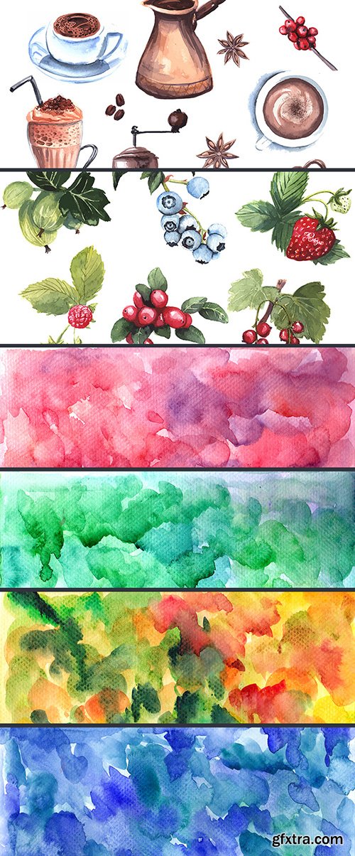 Gorgeous Watercolor Collection + 29 Fantastic Fonts