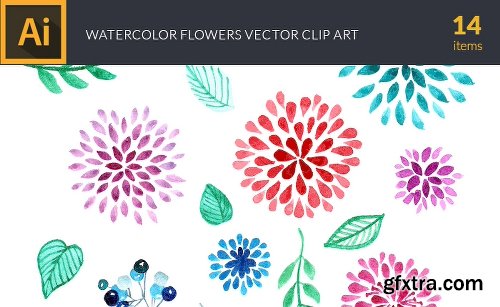 Gorgeous Watercolor Collection + 29 Fantastic Fonts