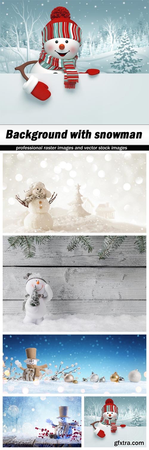 Background with snowman - 5 UHQ JPEG