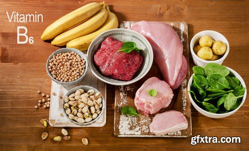 Vitamins and minerals in foods - 8 UHQ JPEG