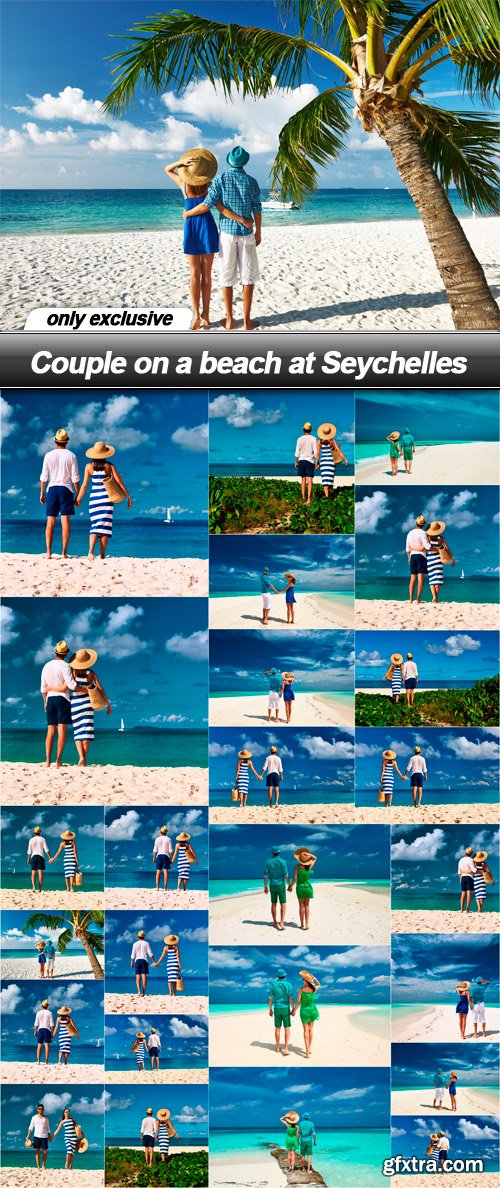 Couple on a beach at Seychelles - 25 UHQ JPEG