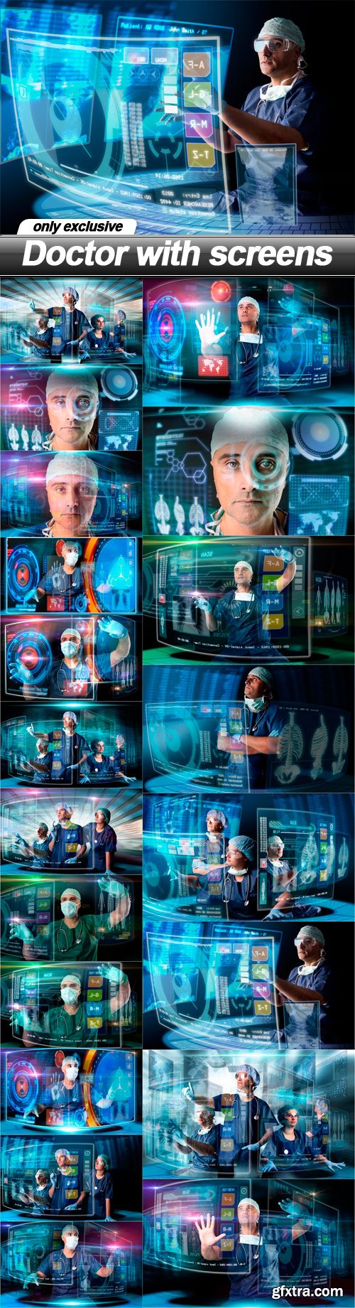 Doctor with screens - 20 UHQ JPEG