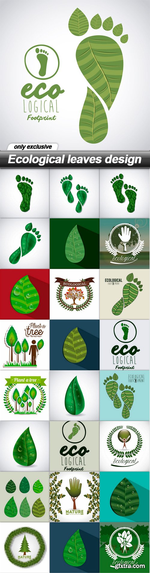 Ecological leaves design - 25 EPS