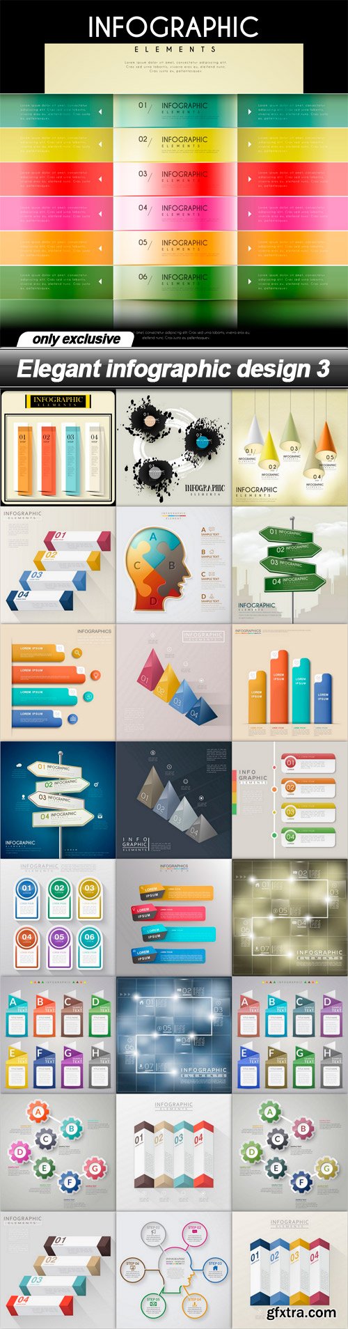 Elegant infographic design 3 - 25 EPS