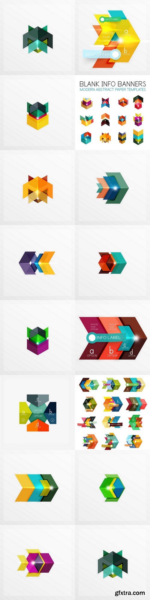 Info banners - 16 EPS Vector Stock