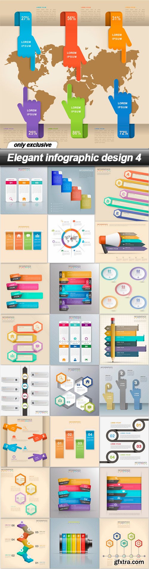 Elegant infographic design 4 - 25 EPS