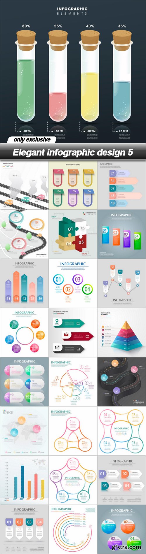 Elegant infographic design 5 - 25 EPS
