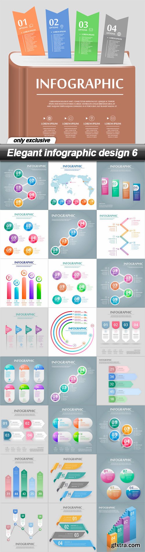 Elegant infographic design 6 - 25 EPS