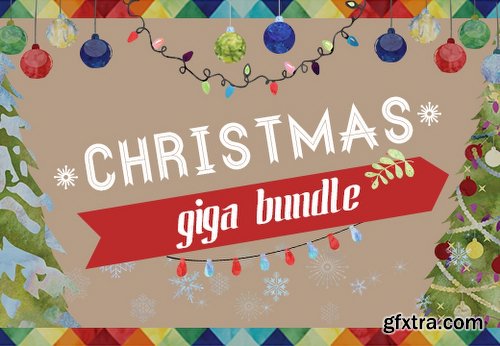 Christmas Giga Bundle with Festive Design Goodies