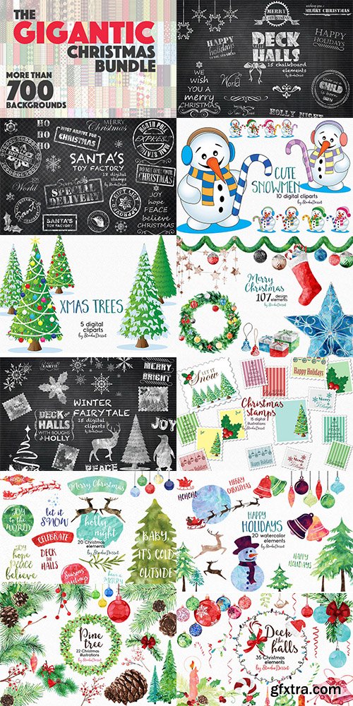 Christmas Giga Bundle with Festive Design Goodies