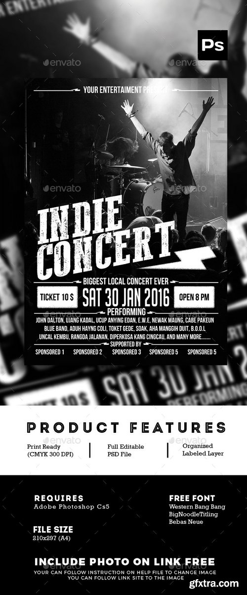 Graphicriver Indie Concert Poster Flyer 14451134