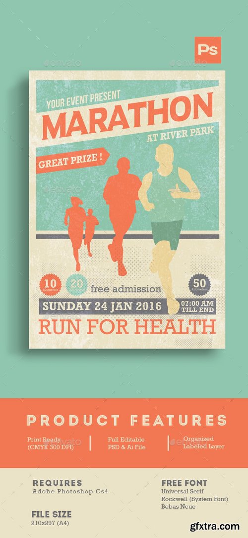 Graphicriver Marathon Event Flyer Template 14347222