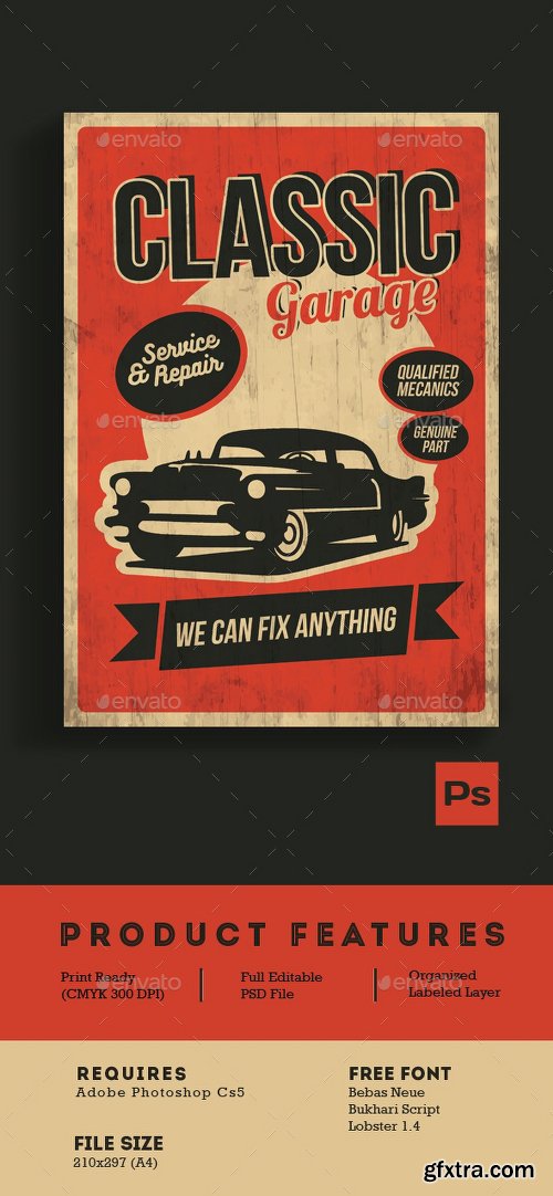 Graphicriver Classic Garage Service & Repair 14211384