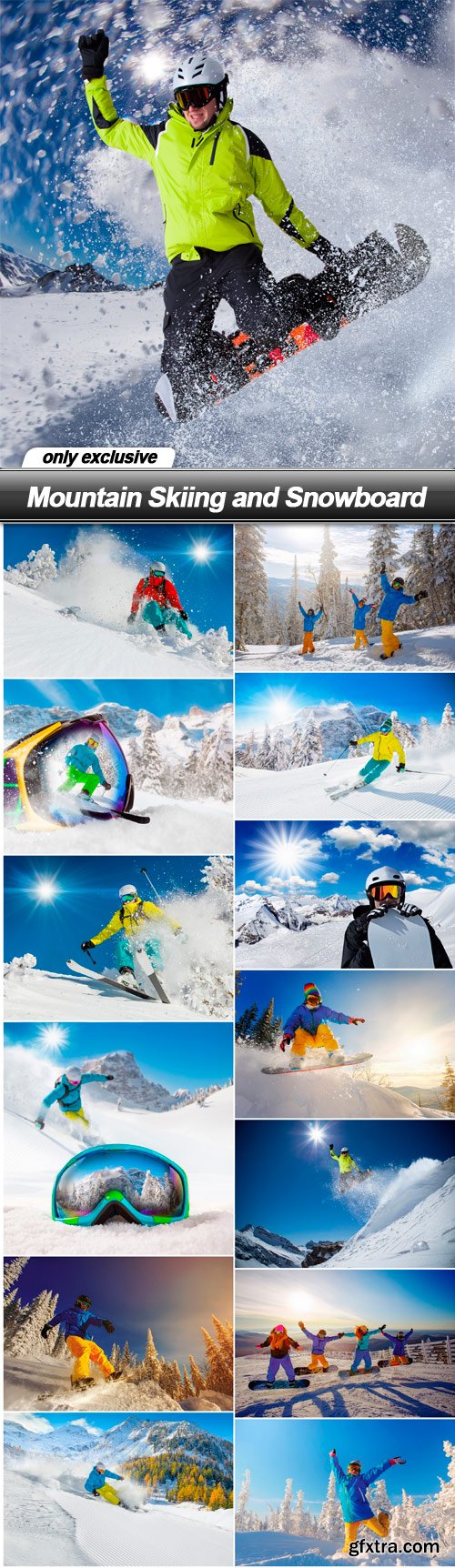Mountain Skiing and Snowboard - 14 UHQ JPEG