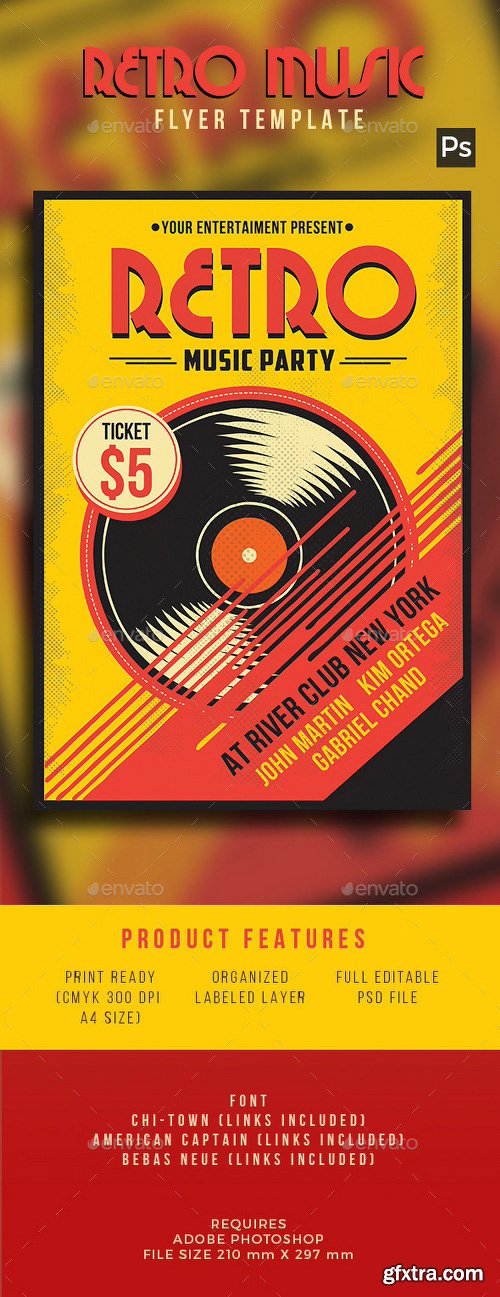 Graphicriver Retro Music Flyer 13692382