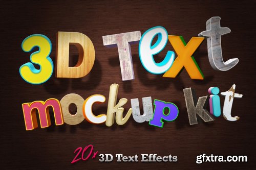 3D Text Mockup Kit