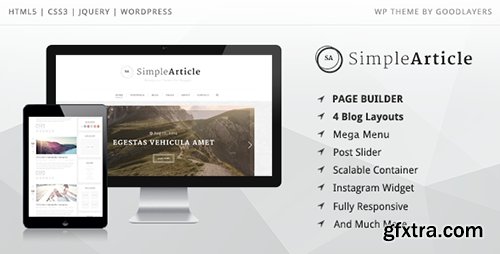 ThemeForest - Simple Article v1.08 - WordPress Theme For Personal Blog - 8099933