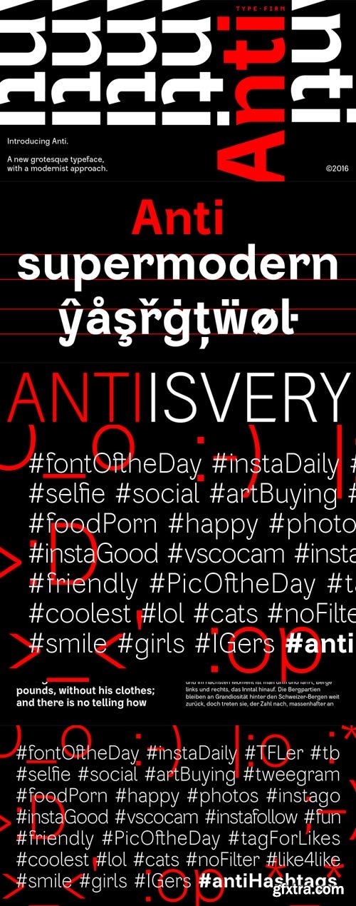 Anti Font Family $135