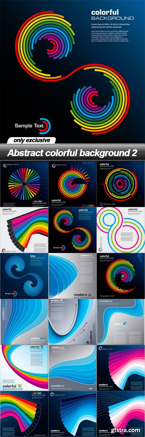 Abstract colorful background 2 - 18 EPS