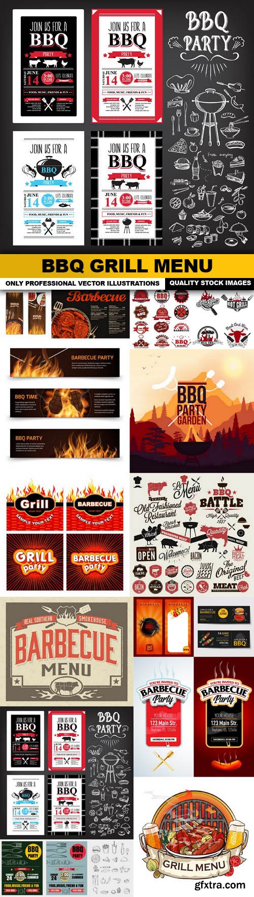 BBQ Grill Menu - 15 Vector