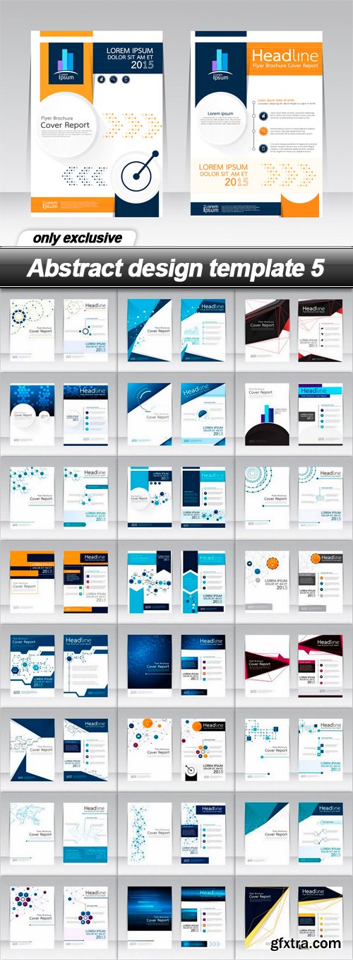 Abstract design template 5 - 25 EPS