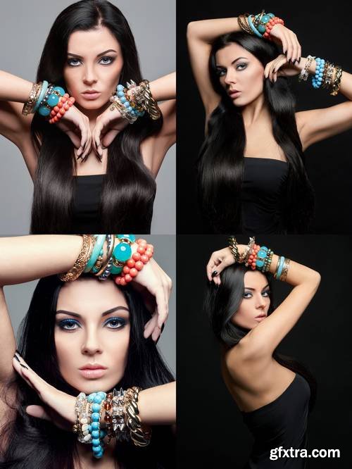 Beautiful Woman in Bracelets