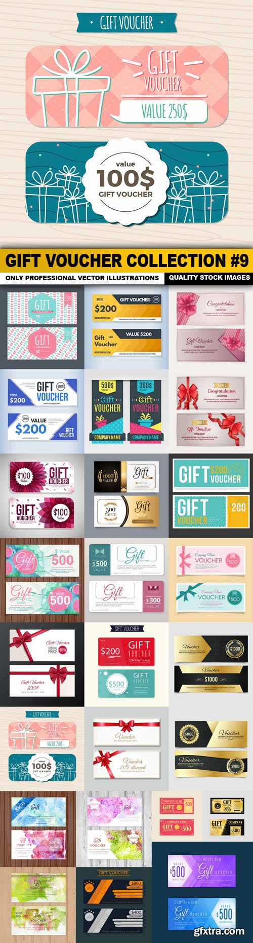 Gift Voucher Collection #9 - 25 Vector