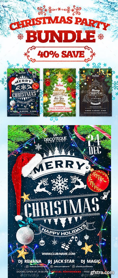 GraphicRiver - Christmas Party Bundle - 13919051