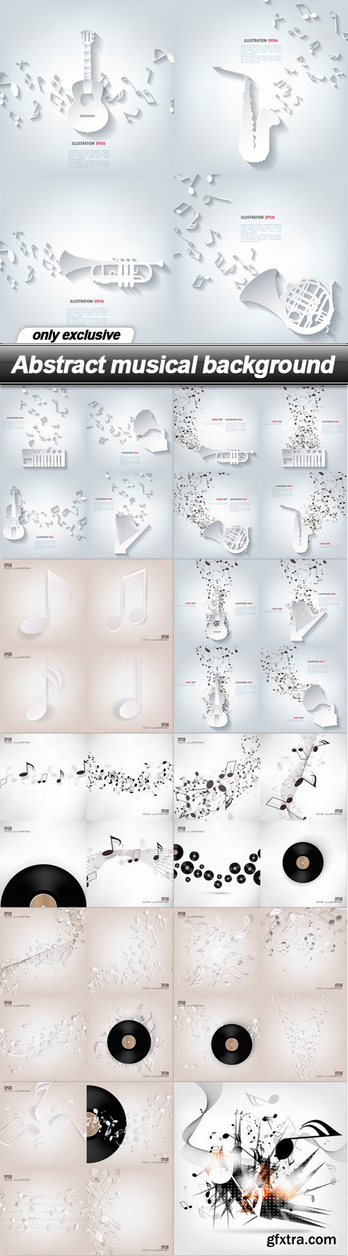 Abstract musical background - 11 EPS