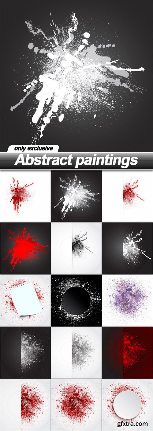 Abstract paintings - 15 EPS