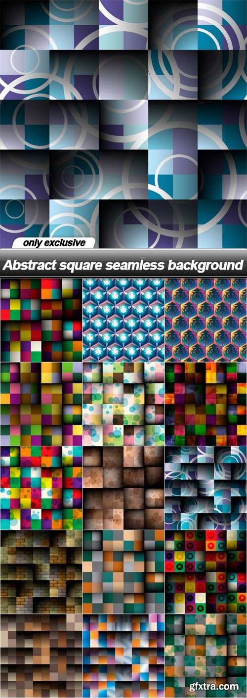 Abstract square seamless background - 15 EPS