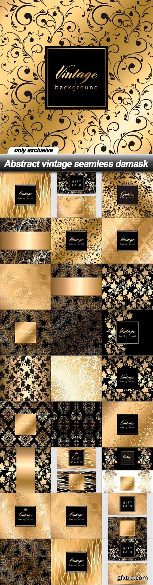 Abstract vintage seamless damask - 25 EPS