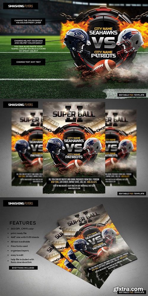 CM - American Football Flyer Template 1094230