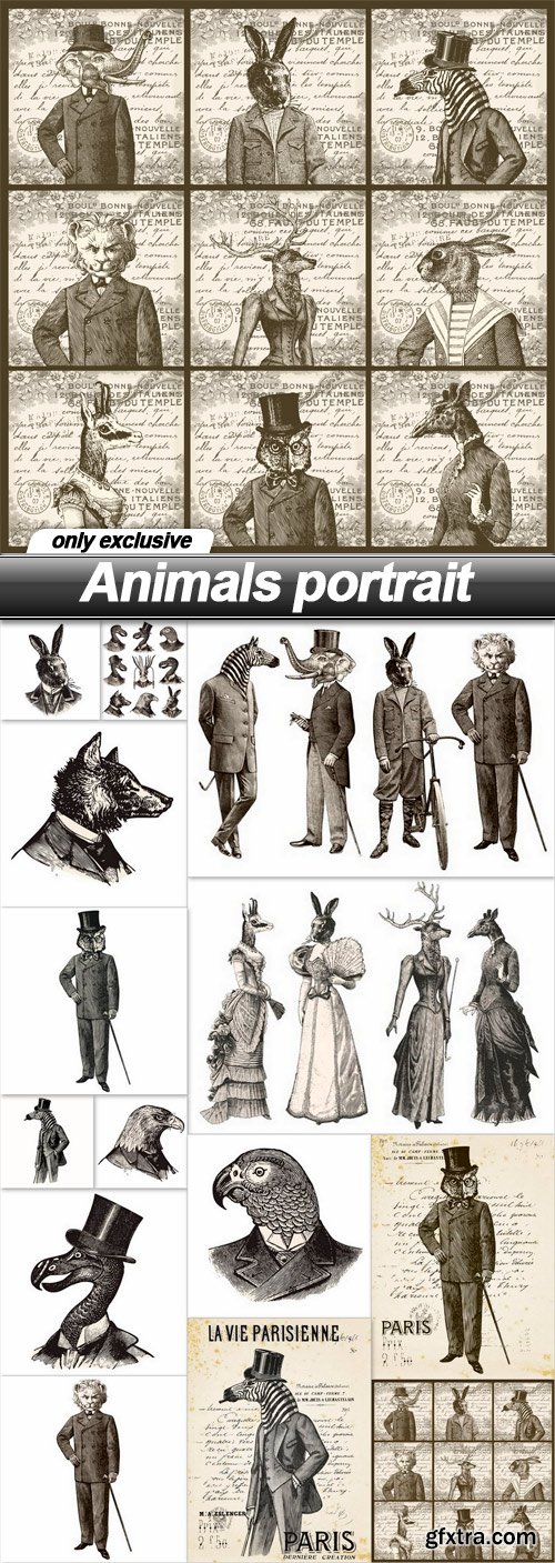 Animals portrait - 14 EPS