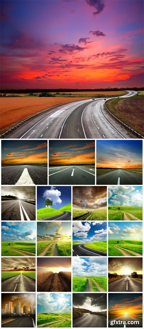 Road, highway, natural backgrounds