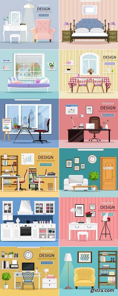 Colorful Graphic Interior Design Room